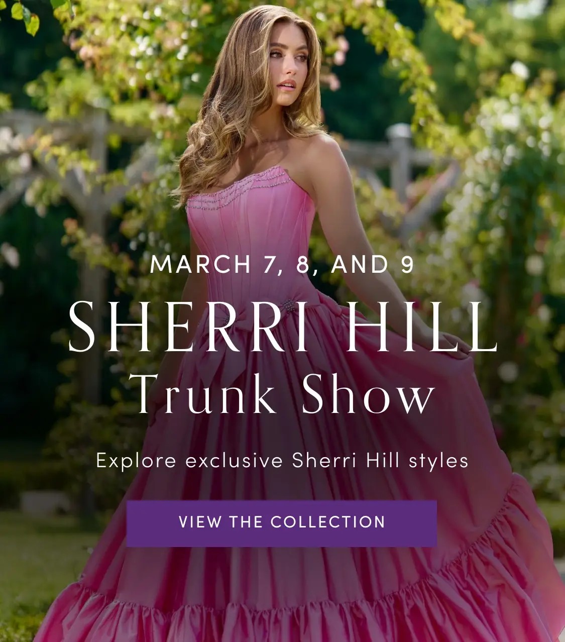 Sherri Hill Trunk Show Mobile Banner